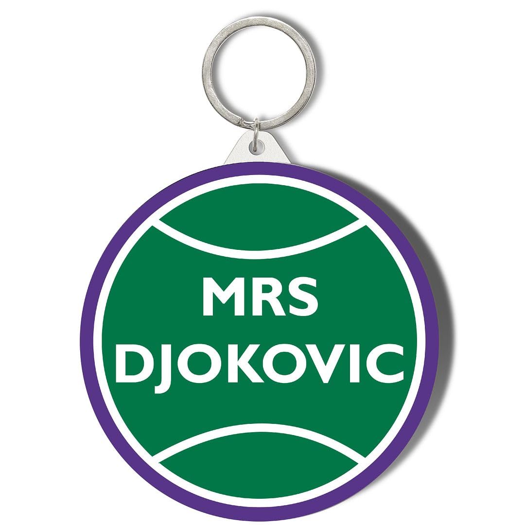 Gift Insanity White Tennis Ball - Mrs Djokovic Short Chain Keyring Bottle Opener