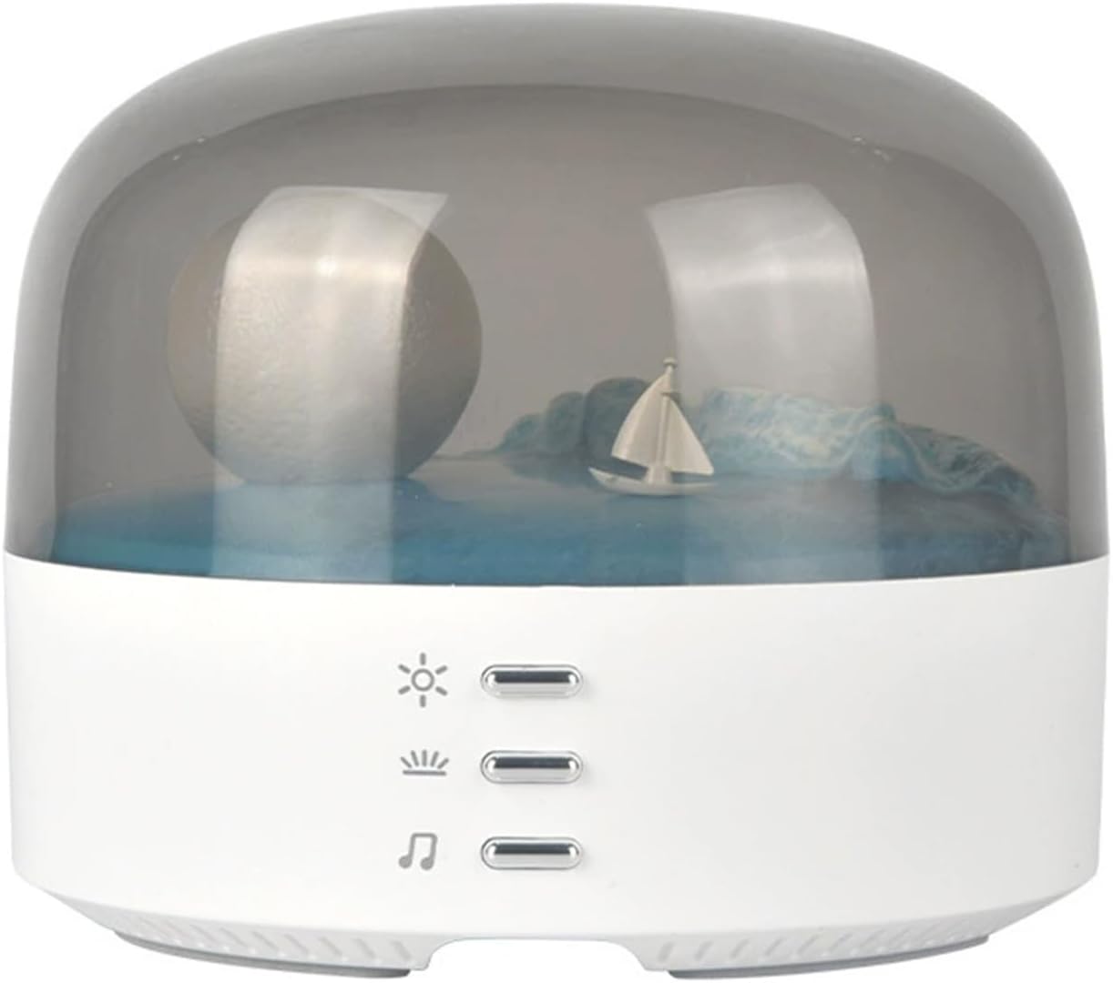 Moon Lamp, Moon Landscape Night Light, Wireless BT Speaker, Dimmable LED Mood Lamp, Multiple Lighting Modes, Rechargeable, Bedroom Decorative Lamp, Gift for Kid Friend Lover (White+BT Version)