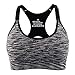 Irdcomps Reggiseno Sportivo Donna Reggiseni Sportivi Senza Ferretto Push Up Imbottito Rimovibili e Spalline Regolabili Reggiseni Sportivo Allenamento Running Boxing Yoga Nero S