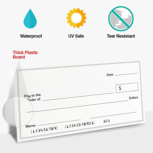 Giant Fake Award Presentation Check - 30" x 60" - Large Novelty Endowment Check for Endowment, Donations, Fundraiser - Big Blank Oversized Raffle Sweepstakes Reward Winners Check