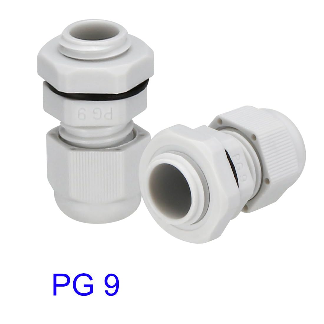 MACHSWON 5Pcs PG9 Cable Gland - Durable Threaded Wire Connector with Locknut for 4-8mm Dia Cable Wire, White - Image 2