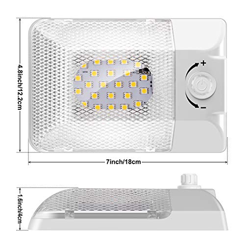 Bluefire 2 Pack Super Bright Dc 12V Dimmable Led Rv Ceiling Dome Light 450Lm Rv Interior Lighting Trailer Camper Rv Lights Interior For Camper Rv Trailer Boat #TOP2