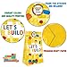Kitticcino 24 Pcs Building Block Goodie Treat Bags Party Favor Birthday Goodie Gift Treat Bags with Stickers Colorful Building Block Theme Gift Birthday Party Decoration Supplies