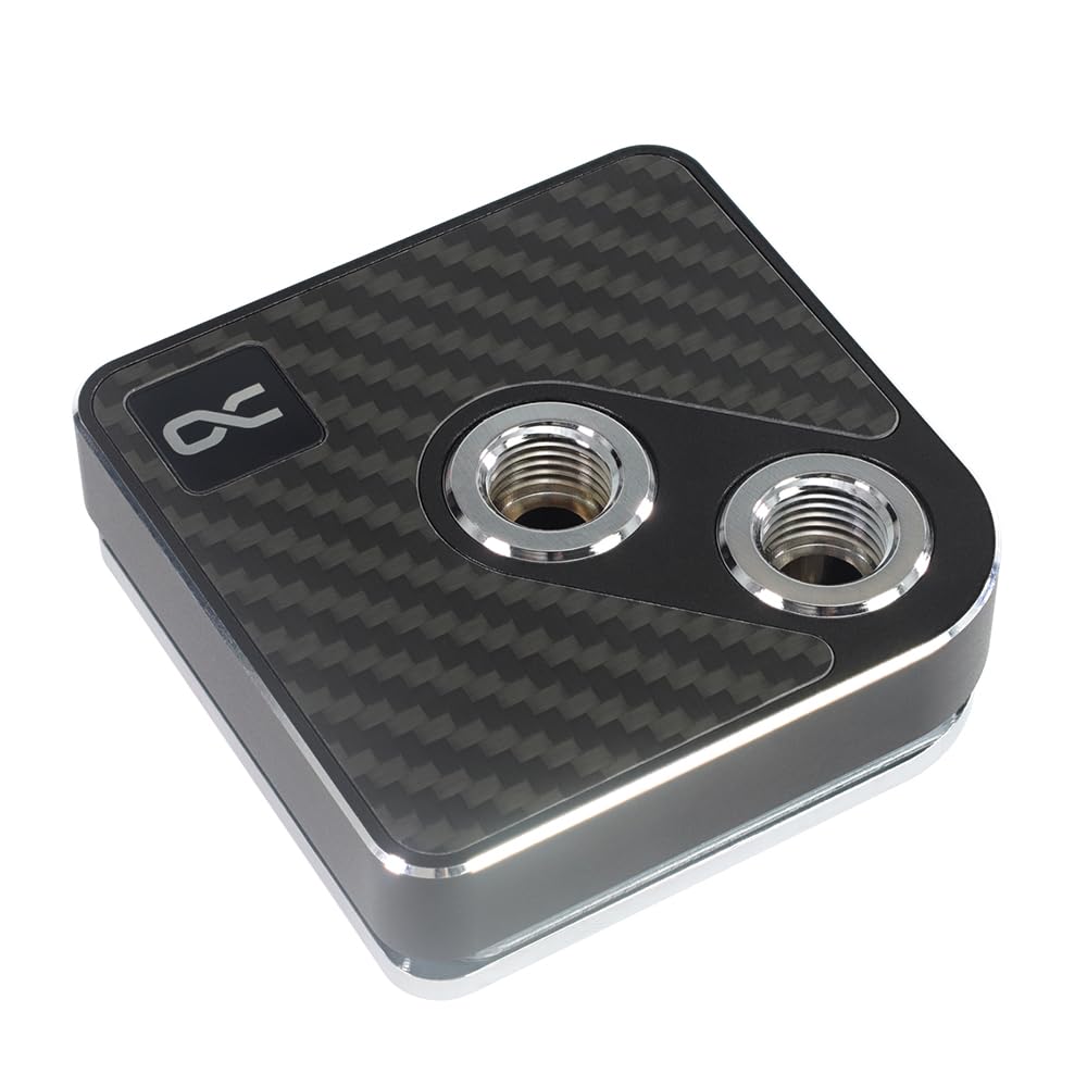 Alphacool Core 1 Carbon CPU chłodnica wodna, 7,2 cm, dł. x szer. x wys.: 72 x 72 x 26,50 mm, do biurka, wody, miedzi, mosiądzu, włókna węglowego