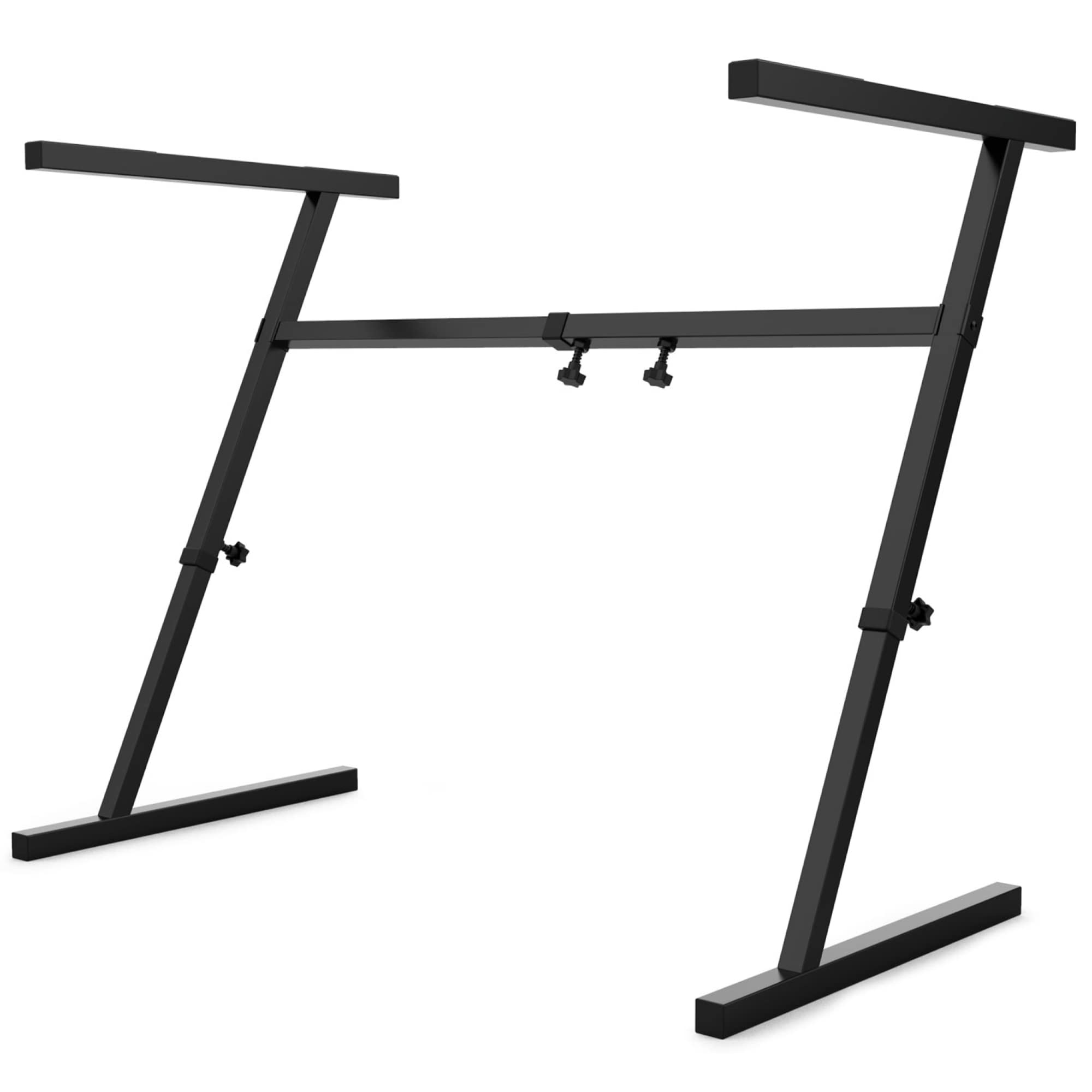 Audibax KS18 - Soporte de Teclado en Forma de Z - Soporte para Teclado Electrónico de Alta Resistencia - Altura Regulable de 59 a 90 cm - Ancho Ajustable de 60 a 100 cm Multicolor