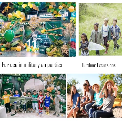 HunterBee 12Pcs Military Decorations Cap Kids Birthday Adults Army Party Hat,Bulk Camo Costume Favor