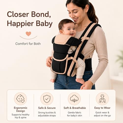 Image of Mommers Baby Carrier | Lightweight & Portable Infants Lounger for Supervised Use | Soft Fabric | Travel Friendly | 0-6 Months