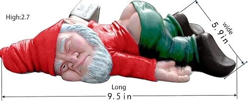 Miniatura 2 de Gran gnomo borracho de 9.5 pulgadas, decoración creativa de gnomos de jardín al aire libre, estatuas de resina, regalo de estatuas de resina,