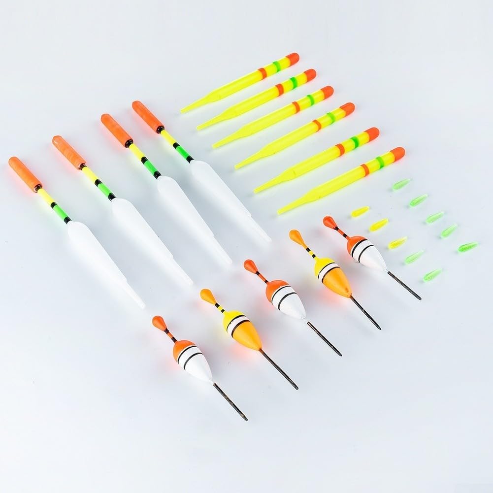 Plastic Float Kit 15 Pieces Incorporating Foam for Enhanced Stability and Responsiveness in For Big Fish Fishing