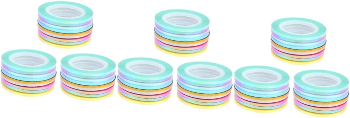 POPETPOP 81 Pieces 3 Piece Set Nail Art Adhesive Tape Stripes Striping Tapes Line Stickers For Nail Art Tips 1mm 2mm 3mm Set