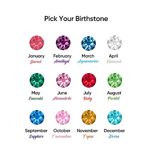 Personalised Birthstone Bracelets Valentine Christmas for Her Friend Mum Sister Bridesmaid Auntie Girlfriend July Birthstone Gift for Birthday 13th 16th 18th 21st 30th 40th 50th 60th2