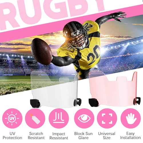 Image of Xuhal 1 /2 /4 Pack Football Visor for Youth Adult Football Helmet Visor Lacrosse Helmet Eye Shield Eye Protection for Sport
