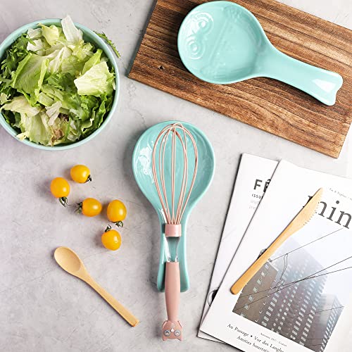 SWEEJAR-Owl-Ceramic-Spoon-Rest-Set-Large-Spoon-Holder-for-Kitchen-Drip-Catcher-for-Ladle-Spatula-Tongs-Cooking-Accessories-Set-of-2-Turquoise 51lEyMW8ipL