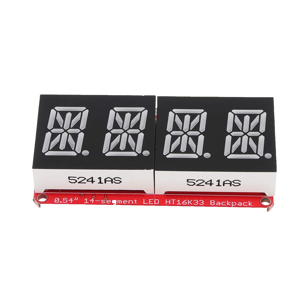 BliliDIY 5Pcs 4-Bit Pozidriv 0.54 Pouce 14 Segments LED Module De Tube Numérique Vert I2C Contrôle 2-Line Contrôle LED Affichage Module D'Écran