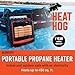 Heat Hog 18,000 BTU Portable Propane Radiant Space Heater, Indoor, Outdoor, Garage, Camping, Outdoor Sports, Boating, RVs, Tiltable Design, Gas Powered