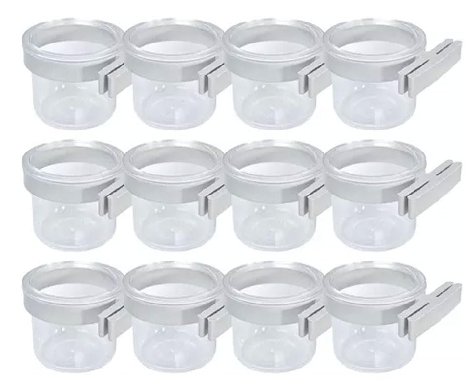 Porta Vitamina 30ml Cristal Para Gaiola Pássaros - 12 Unidades