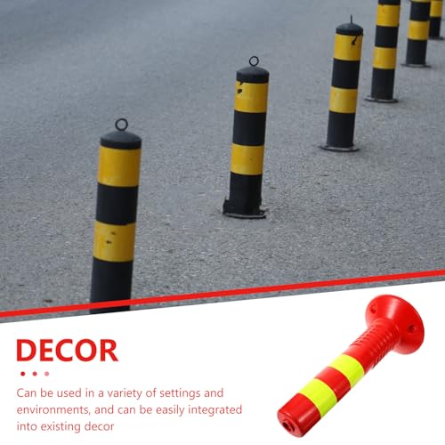 Borne de sécurité parking rouge en polyuréthane durable - 4
