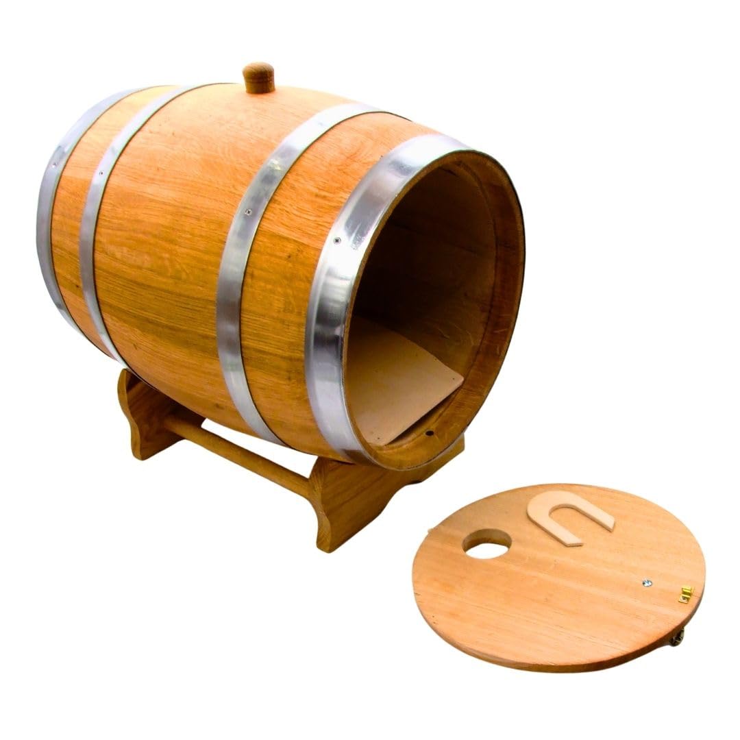 Tonneau en Chêne Bag in Box – Distributeur élégant pour Boissons, Fût en Chêne, Barrique en Bois