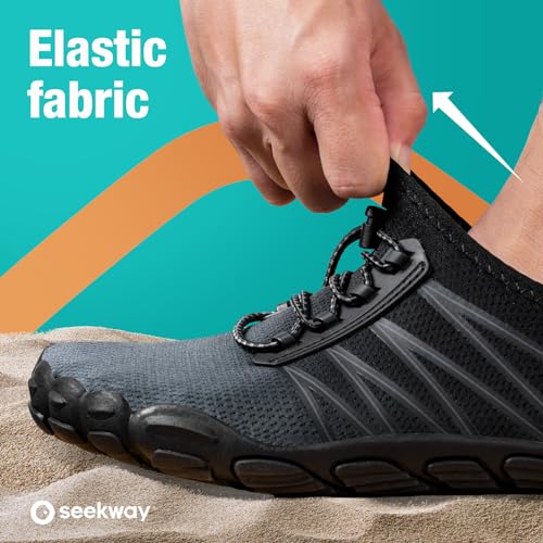 Image of SEEKWAY Mens Womens Water Shoes Quick-Dry Aqua Sock Barefoot Athletic Sports Shoes for Outdoor Beach Swim surf Walking Diving Boating Hiking Pool