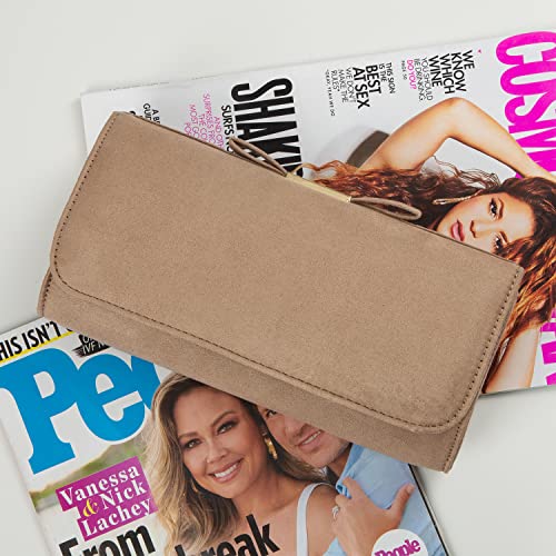 Image of JNB Faux Microsuede Envelope Clutch