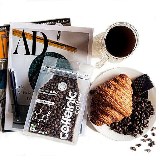 Image of Caffeinic Specialty Coffee Beans 250g - 100% Arabica, Single Origin Whole Bean Coffee, Light Medium Roast Smooth & Balanced with Sweet Aroma, Freshly Roasted Beans for Bean to Cup, Moka Pot & Cafetiere