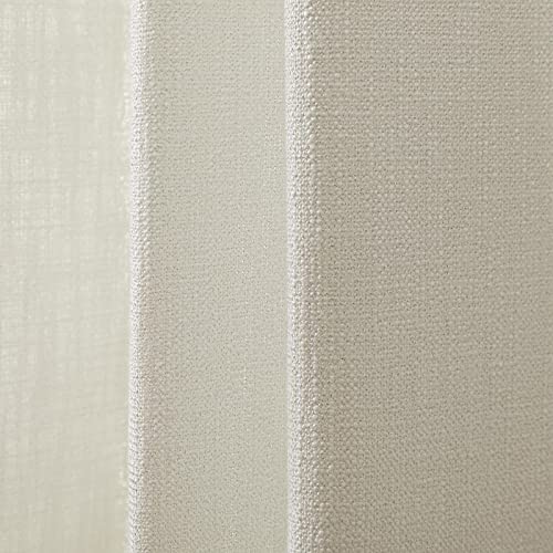 Twopages Beige Pinch Pleat Curtain For Living Room, Metallic Room Darkening Curtain With Glitter Silver 108 Inch Length, Luxury Privacy Assured Window Curtain For Girls Room, 1 Panel #TOP2