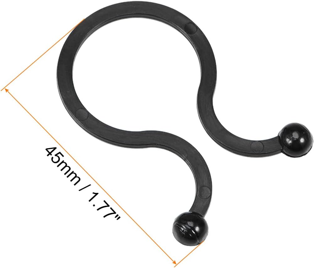 U Shape Cable Ties Neat Management Twist Lock, [for Wire, Cable, Rope] - 22mm/Black/200 Pcs