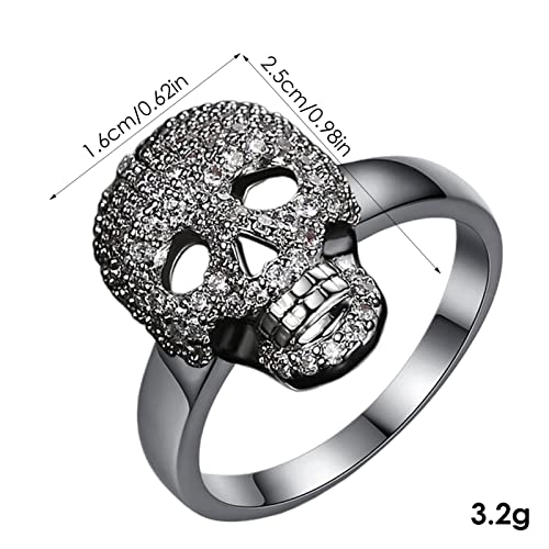 Yeeda Cool Skull, Diamond Women's Skull Head voor Halloween | Verstelbare s, Bulky s, Hippie, Cool Gothic, Skull - Image 5