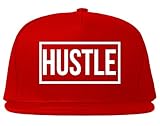 Hustle Snapback Hat Cap Red
