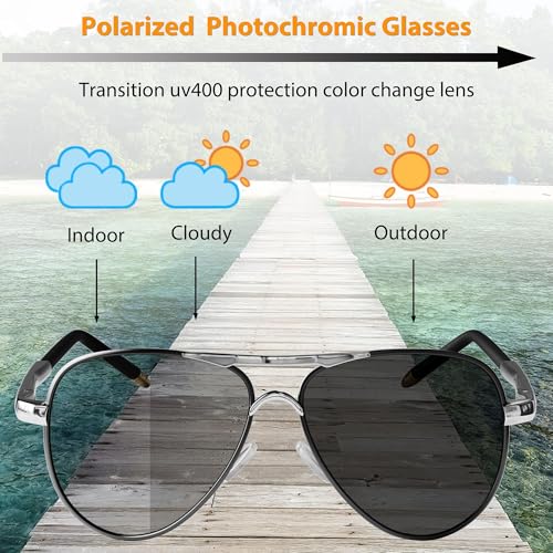 ROCKNIGHT Polarized Aviator Sunglasses for Men Women Metal Flat Top Sunglasses lightweight Driving UV400 Outdoor 58mm4
