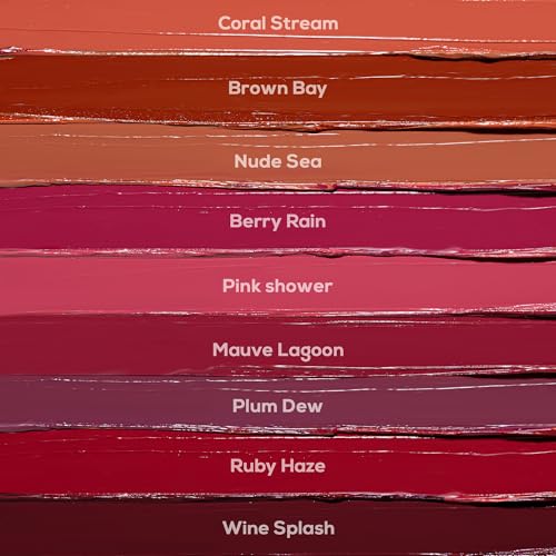 Image of RENEE H2O Hydrating Creme Lipstick-Ruby Haze, Super Glossy, Lightweight, Non-drying & Hydrating, Easy Glides Formula with Intense Pigment, Shea Butter, Hyaluronic Acid, Jojoba Oil Infused