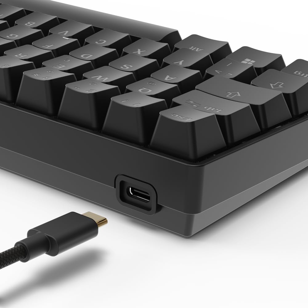 Sharkoon Skiller SGK50 S4 Gen2, schwarz, Gateron Yellow, 60% DE-Layout