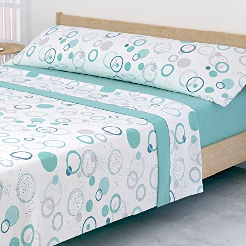 Victorio & Lucchino Juego de sábanas Coralina, térmica para Invierno, Tacto Suave - Modelo Irene (Menta, 135/140 Cm)