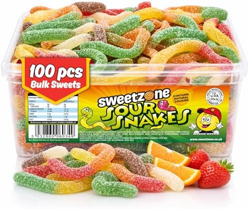 Sweetzone Sour Snakes 800g 100pcs Halal