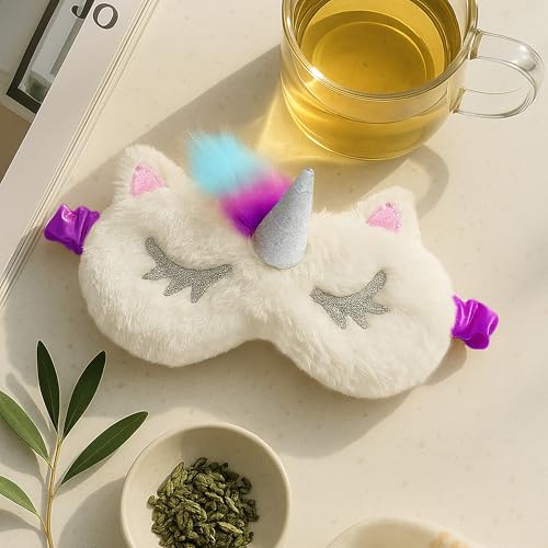 Image of Jenna Eye Mask For Dark Circles, Cooling Eyes, Pain Relief, Redness, Eye Cooling Gel Pad Stretchable For Eye Relaxing, Sleeping Mask (Unicorn Purple)