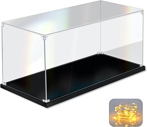 Miniatura 10 de Vitrina acrílica para coleccionables, caja de exhibición transparente a armar de acrílico para Lego, funda de vidrio alternativa para exhibición de