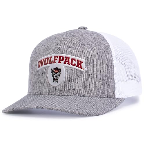 Pacific Headwear NCAA NC State Heather Trucker Snapback Cap OS