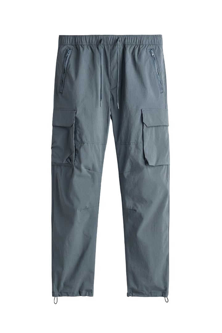 Men's Nylon Blend Cargo Track Pants | Quick Dry Stretch Regular Fit Activewear Trousers | 6 Pocket Utility Gym Joggers for Running, Training, Travel and Casual Wear-picture-25