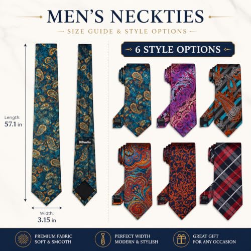 Image of WeiShang Neckties for Men, Classic Formal Tie