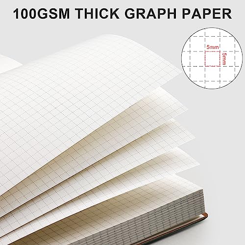 Carnet de notes quadrillé A4 grand format cahier petits carreaux 320 pages - 2