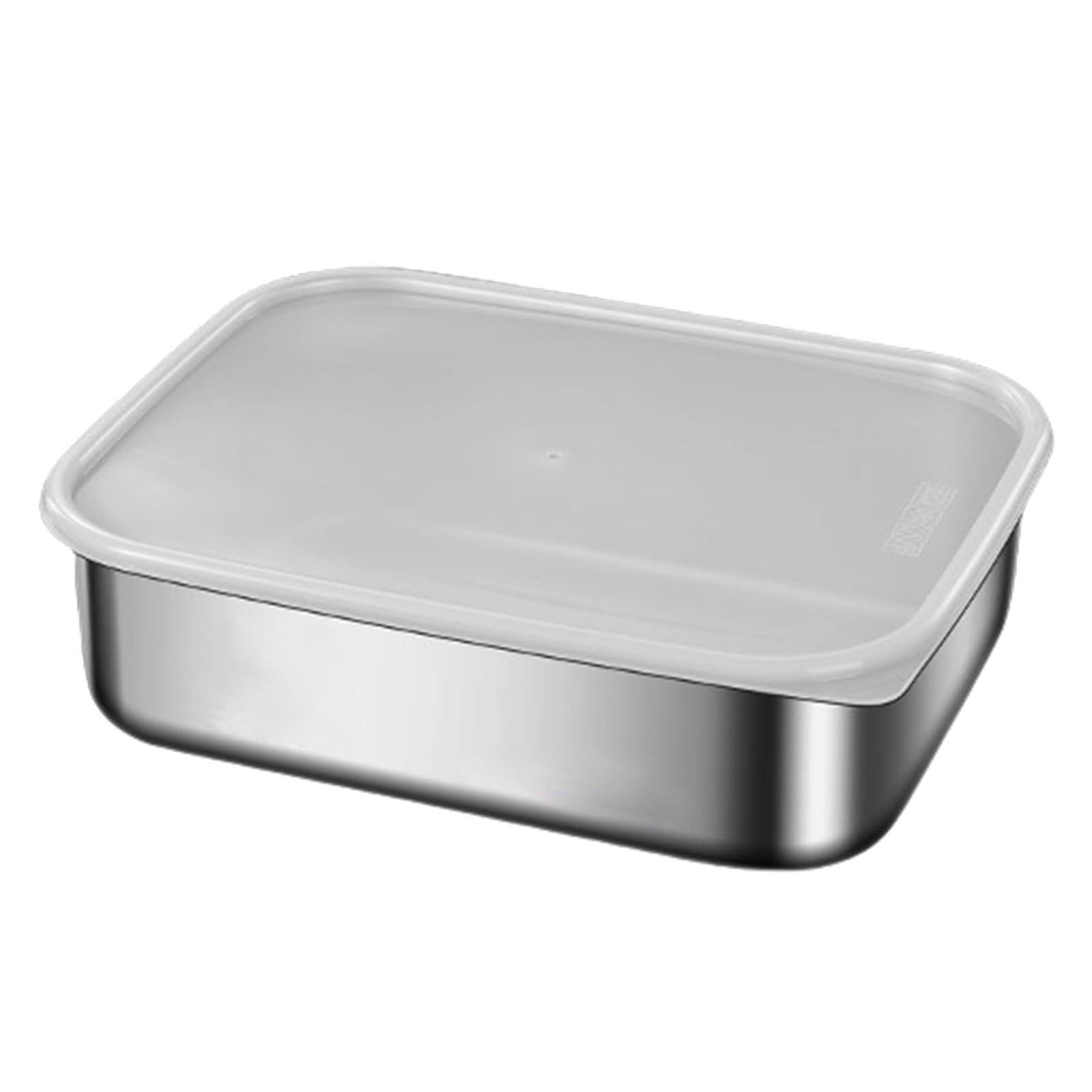 Tsophreniq Multipurpose Stainless Steel Food Preserver Lunch Box with Transparents Lid Household Crisper Practical Meal Container Family Food Organiser