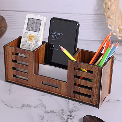 Image of Deskart Stylish Pen Stand with Business Visiting Card, Mobile Holder & Remote Holder | Multipurpose Desk Organizer for Office Desk and Gifting
