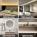 Pandery COB LED Strip Light,CCT Dimmable Strips Light,2700K-6500K,9.84ft/3m,8mm Wide,CRI90+ 24V LED Strips Kit with Bluetooth APP Control/Music Mode,for Bedroom,Kitchen,DIY Lighting