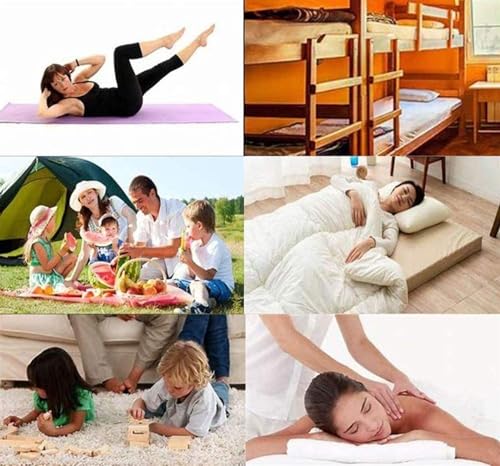 Japanische Klappmatratze, Futon-Bodenmatte Studentenwohnheim Komfort Tragbare weiche und atmungsaktive Tatami Futon Matte Gästematratze für Zuhause Camping (Farbe: A, Größe: 100 x 200 cm) – Bild 8