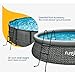 Funsicle SureStep 3 Step Lightweight Steel Outdoor Above Ground Swimming Pool Ladder with Non Slip Feet for Outdoor Use, Black