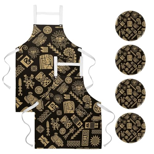 Tablier de serveuse lot de 2 avec broches pour restaurant bistrot et nettoyage de maison