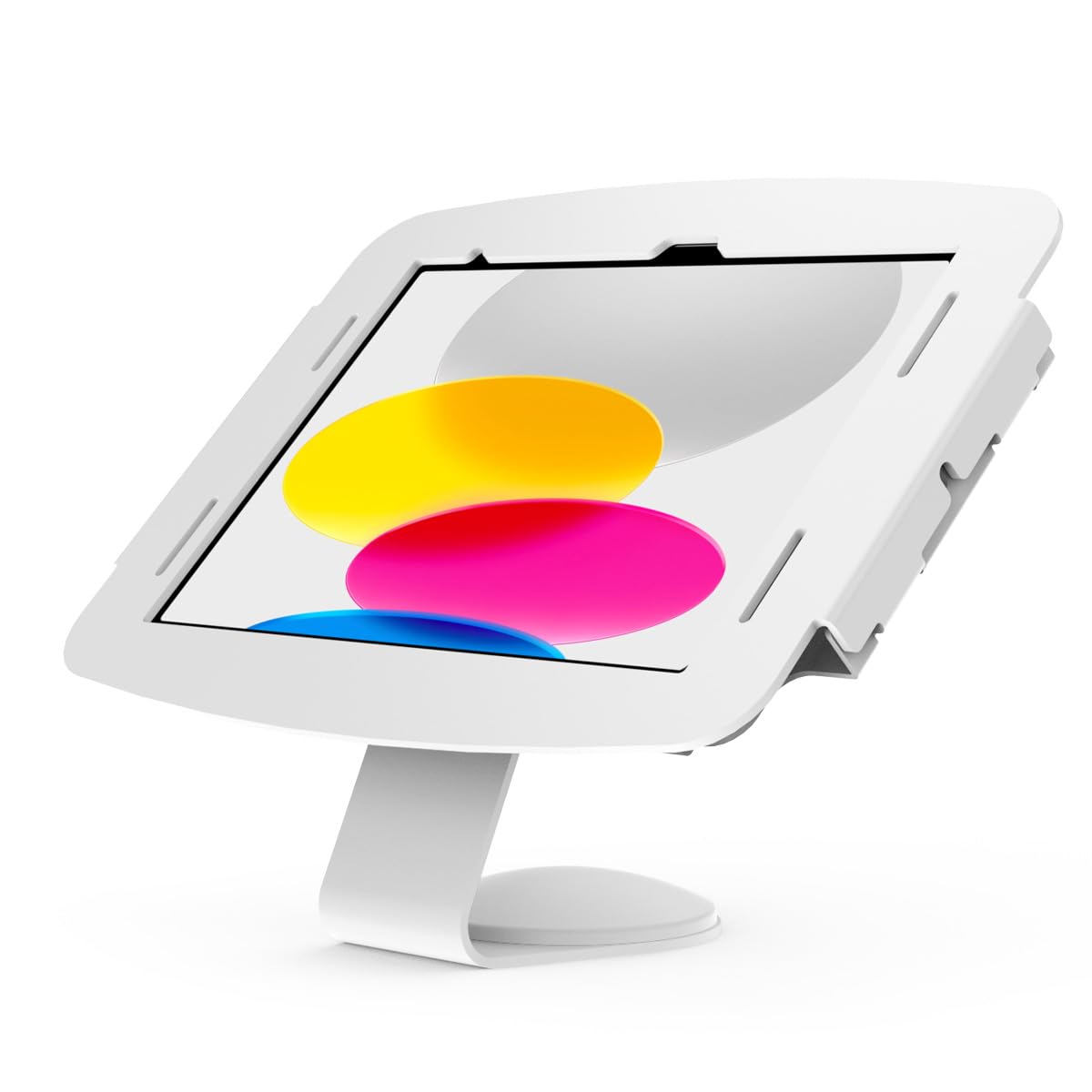 Compulocks iPad 10th-11th A16 Gen Space Enclosure with Core Counter Stand or Wall Mount - White Secure iPad