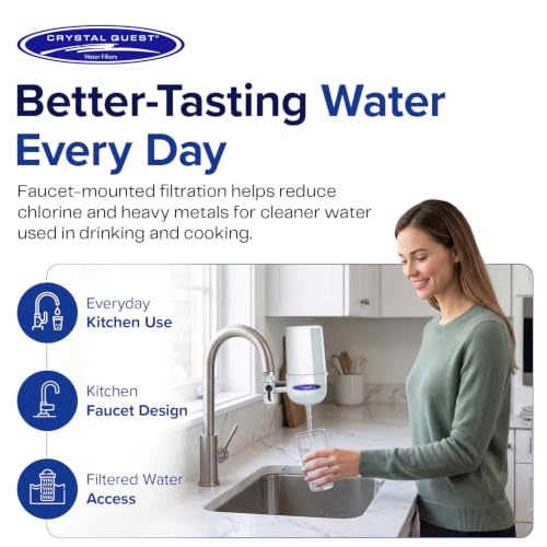 Image of Crystal Quest Faucet Mount Water Filter, ISO Certified 2000-Gallon Capacity