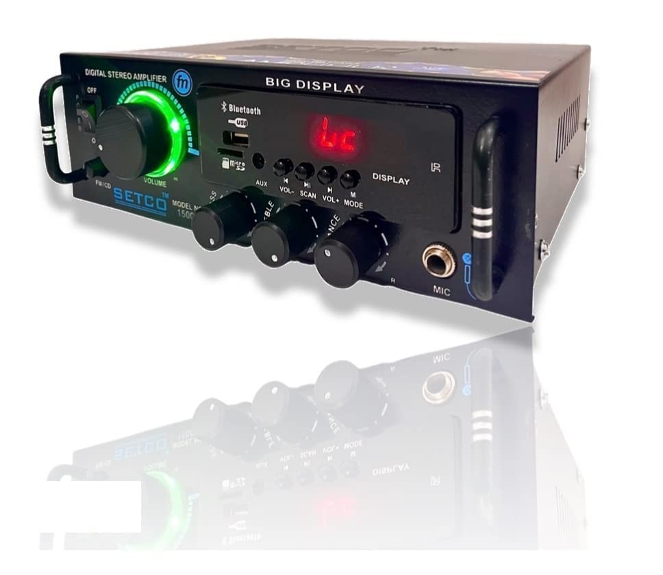 Buy TECHUNIQUE Stereo Amplifier with Big LED Display/Bluetooth/MIC