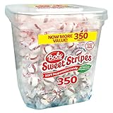 Bob's Mints 's Sweet Stripes Soft Peppermint Candy, 350 Count, 61.73 Ounces (2 Pack(350 Count))